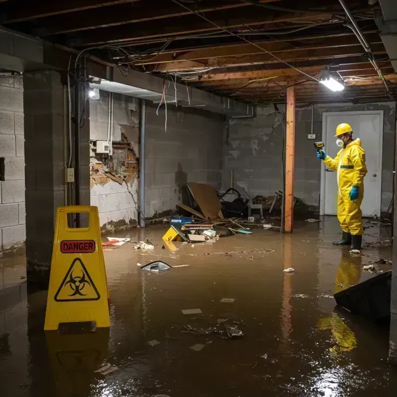 Flooded Basement Electrical Hazard in Edgeworth, PA Property